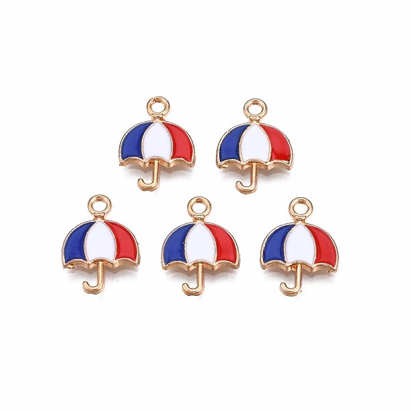 

PandaHall Alloy Enamel Pendants, Cadmium Free & Nickel Free & Lead Free, Umbrella, Golden, Colorful, 16.5x12x2mm, Hole: 1.6mm Alloy+Enamel...