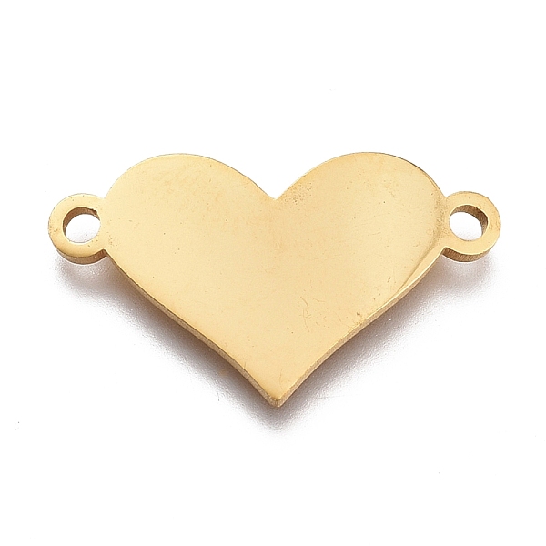 

PandaHall 304 Stainless Steel Links Connectors, Laser Cut, Heart, Golden, 12x20x1mm, Hole: 1.5mm 304 Stainless Steel Heart