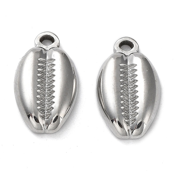

PandaHall 304 Stainless Steel Pendants, Shell Charm, Stainless Steel Color, 18x10x3.5mm, Hole: 1.8mm 304 Stainless Steel Shell Shape