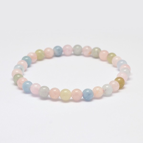 

PandaHall Natural Elastic Morganite Bracelets, Grade AA, 54mm Morganite