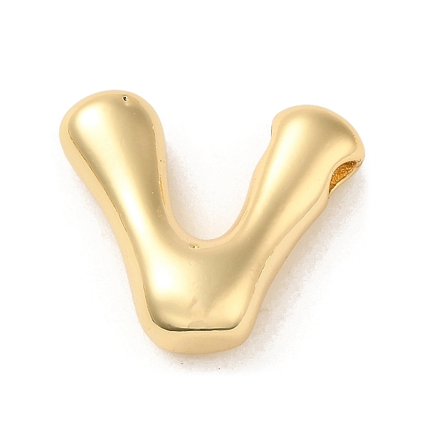 

PandaHall Brass Pendant, Real 18K Gold Plated, Letter V, 19.5x21x6.6mm, Hole: 3x2.2mm Brass Letter V
