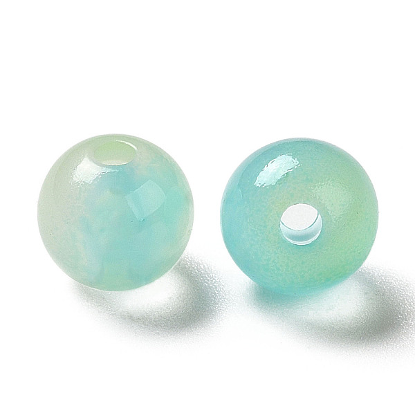 

PandaHall Transparent Acrylic Beads, Two-Tone, Round, Pale Green, 7.5x7mm, Hole: 1.8mm, about: 1900~2000pcs/500g Acrylic Round