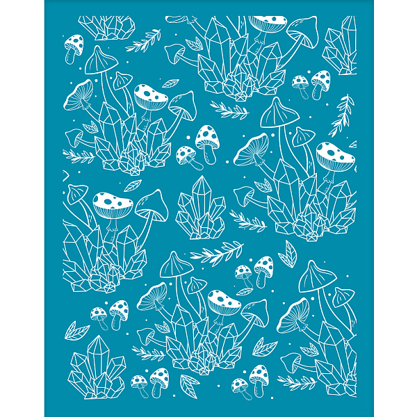 

PandaHall Silk Screen Printing Stencil, for Painting on Wood, DIY Decoration T-Shirt Fabric, Mushroom, 100x127mm Nylon Mushroom Cyan