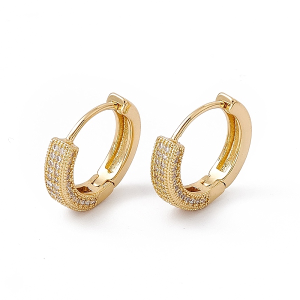 

PandaHall Cubic Zirconia Hinged Hoop Earrings, Real 18K Gold Plated Brass Jewelry for Women, Cadmium Free & Nickel Free & Lead Free, Clear...