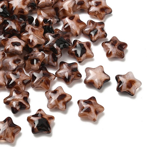 Leopard Print Opaque Acrylic Beads
