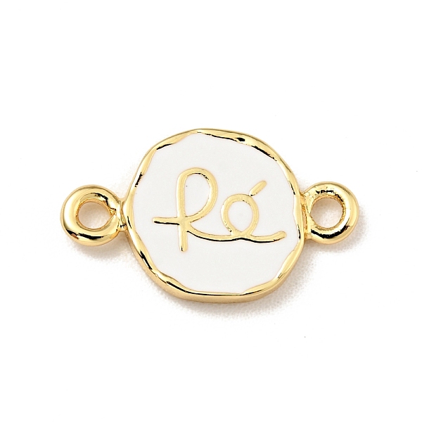 

PandaHall Brass with Enamel Connector Charms, Flat Round with Word Re, Cadmium Free & Lead Free, Long-Lasting Plated, Real 18K Gold Plated...