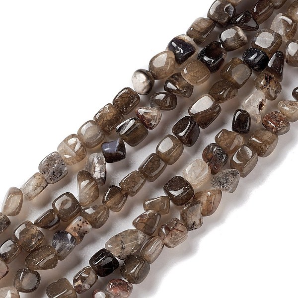 

PandaHall Natural Agate Beads Strands, Nuggets, Dyed & Heated, Black, 5~11x5~12x5~11mm, Hole: 1~1.4mm, about 39~50pcs/strand, 14.17~14.96...