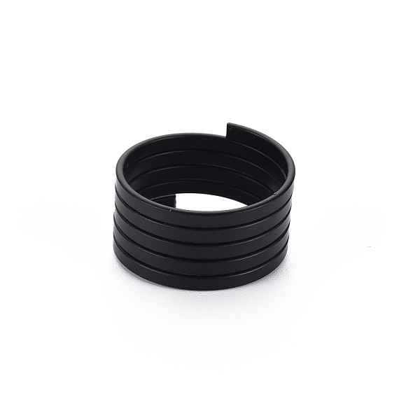 

PandaHall Men's Iron Finger Rings, Cadmium Free & Lead Free, Electrophoresis Black, US Size 6 3/4(17.1mm) Iron
