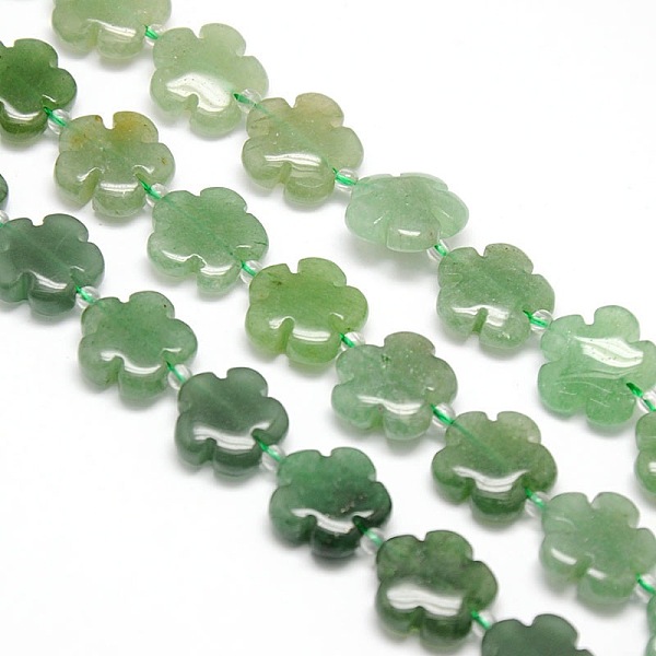 

PandaHall Natural Green Aventurine Flower Beads Strands, Dyed, 15x5.5mm, Hole: 1mm, about 27pcs/strand, 16.53 inch Green Aventurine Flower
