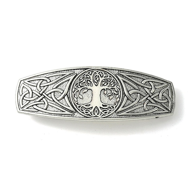 

PandaHall Alloy Hair Barrettes, for Woman Girls, 84x29x13mm Alloy Tree of Life