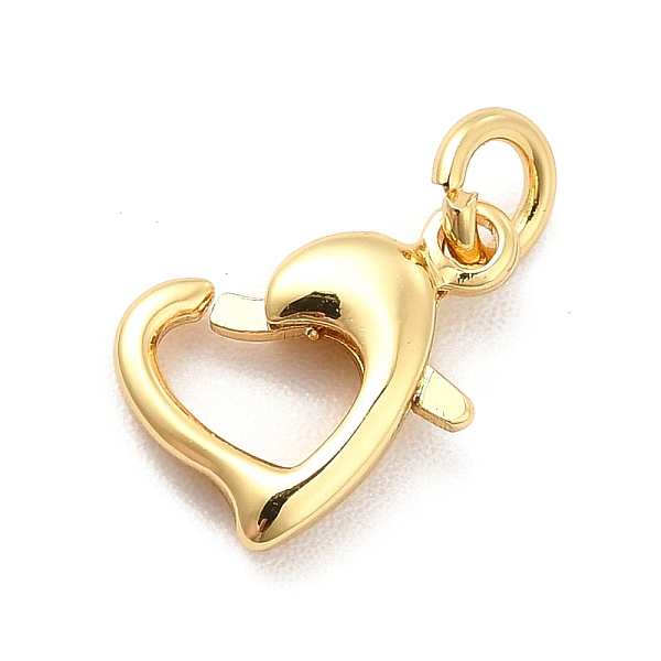 

PandaHall Rack Plating Brass Lobster Claw Clasps, Long-Lasting Plated, with Jump Rings, Cadmium Free & Lead Free, Heart, Real 18K Gold...