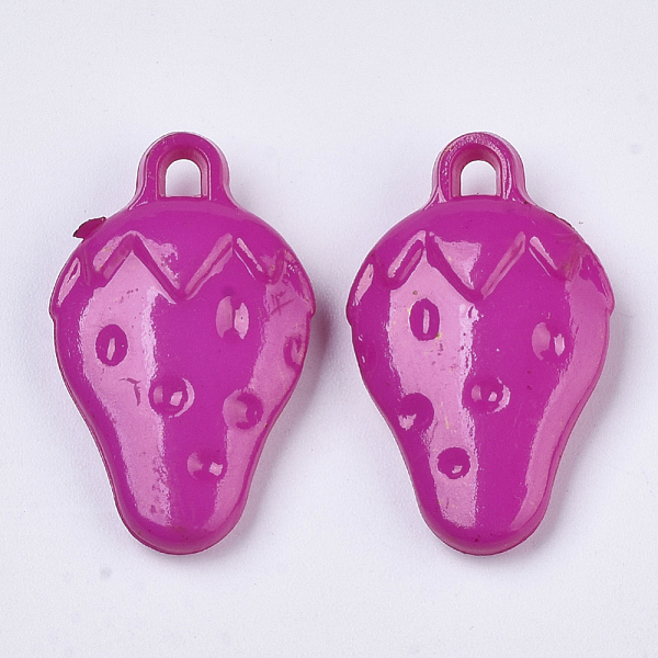 

PandaHall Opaque Acrylic Pendants, Strawberry, Mixed Color, 25x15.5x6mm, Hole: 2mm, about 570pcs/500g Acrylic Fruit Multicolor