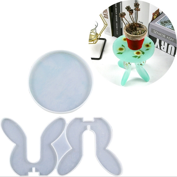 

PandaHall Food Grade Vase Holder Silicone Molds, Resin Casting Coaster Molds, For UV Resin, Epoxy Resin Craft Making, White, 115x8mm...