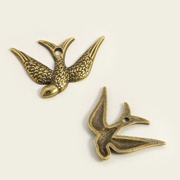 

PandaHall Tibetan Style Alloy Pendants, Bird, Antique Bronze, Lead Free & Cadmium Free & Nickel Free, 25x17x2mm, Hole: 1mm Alloy Bird