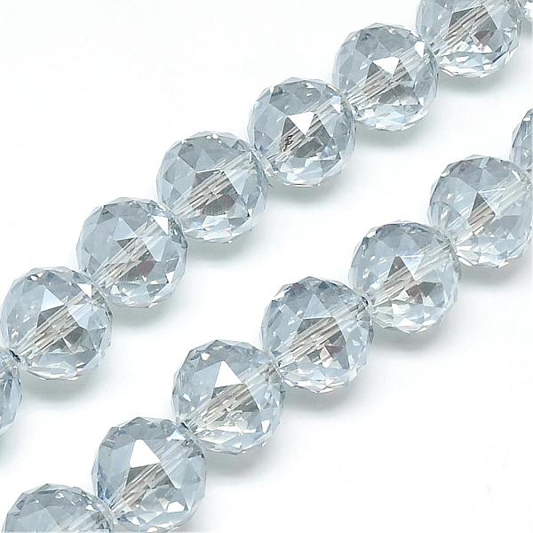 

PandaHall Electroplate Glass Bead Strands, Pearlized Plated, Faceted, Round, Clear, 15~16x16mm, Hole: 2mm, about 50pcs/strand, 30 inch Glass...