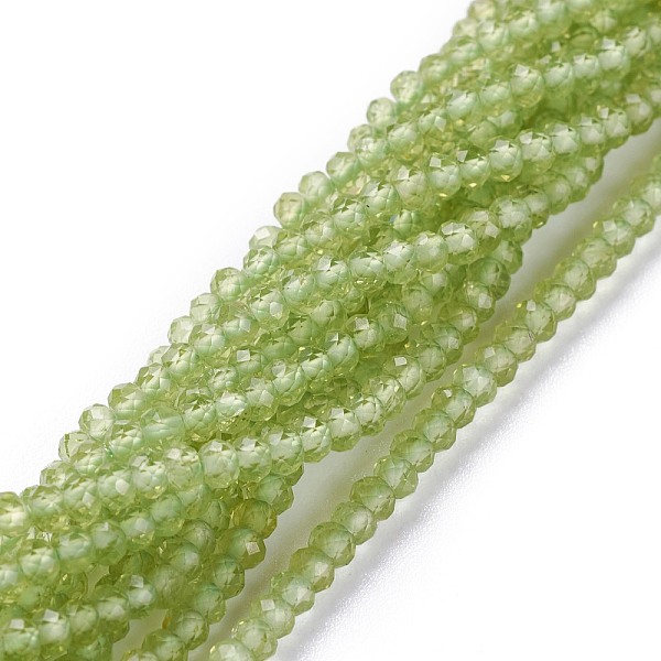 

PandaHall Natural Peridot Beads Strands, Flat Round, Faceted, 3x2mm, Hole: 0.6mm, about 188pcs/strand, 15.55inch(39.5cm) Peridot Flat Round