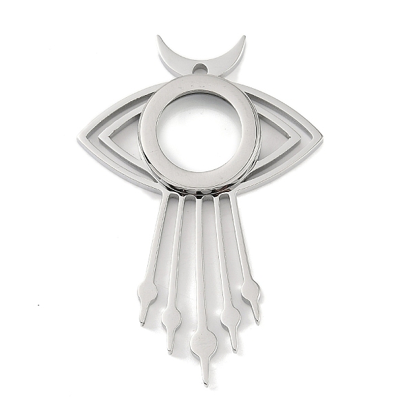 

PandaHall 304 Stainless Stee Locket Big Pendants, with Glass, Eye Charm, Stainless Steel Color, 57.5x39.5x6mm, Hole: 2.2mm 304 Stainless...