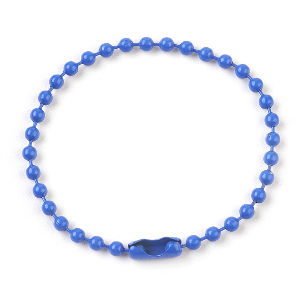 

PandaHall Eco-Friendly Iron Ball Chains with Connectors, for Ball Chain Hang Tag Making, Lead Free & Nickel Free, Royal Blue, 4-1/2 inch...