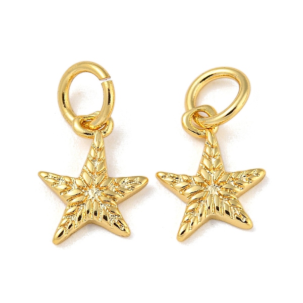 

PandaHall Rack Plating Brass Pendants, with Jump Ring, Cadmium Free & Lead Free, Long-Lasting Plated, Star, Real 18K Gold Plated, 10x8x1mm...