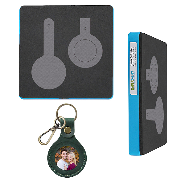 

PandaHall SUPERDANT Leather Air Tag Cutting Die Airtag Case Key Ring Die Cutter DIY Wooden Die Cutting Machine for Bag Wallet Dog Cat Collar...