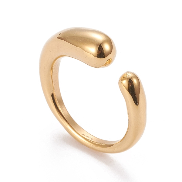 

PandaHall Ion Plating(IP) 304 Stainless Steel Cuff Rings, Open Rings, Golden, US Size 6~9(16.5~18.9mm) 304 Stainless Steel