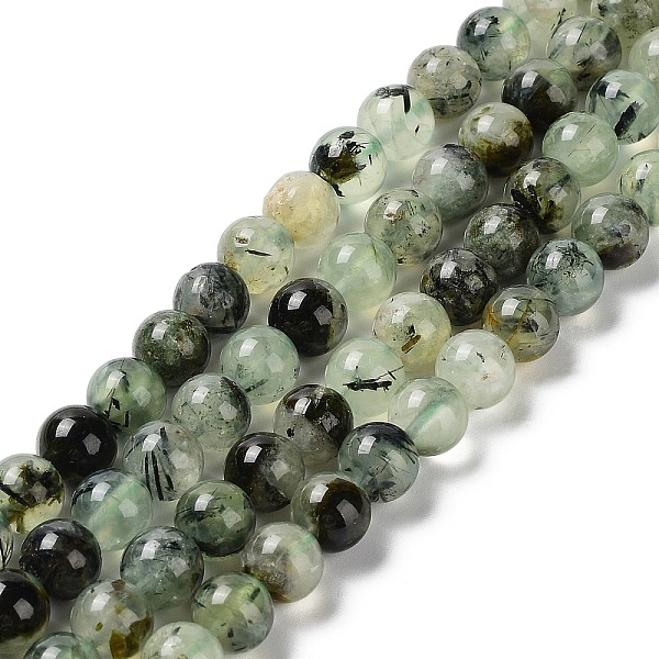 

PandaHall Natural Prehnite Beads Strands, Round, Grade AB, 8mm, Hole: 1mm, about 50pcs/strand, 15.3 inch(39cm). Prehnite Round