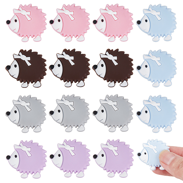 

PandaHall GOMAKERER 15Pcs 5 Colors Hedgehog Food Grade Eco-Friendly Silicone Beads, Chewing Beads For Teethers, DIY Nursing Necklaces Making..., Multicolor