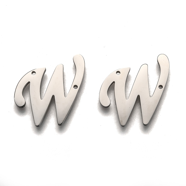 

PandaHall 304 Stainless Steel Links Connectors, Letter, Letter.W, 16x18x1.5mm, Hole: 0.9mm 304 Stainless Steel Letter W