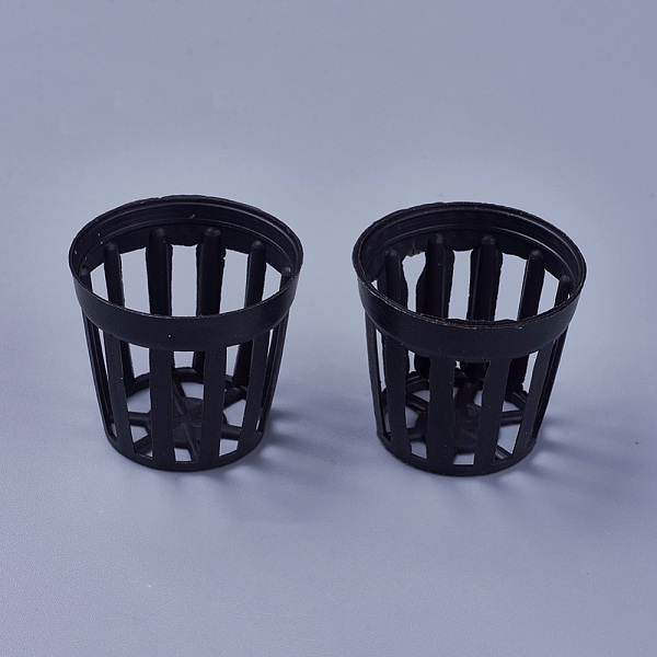 

PandaHall Plastic planting basket, Pot Net Basket, For Guard Flower Plant Green Grow, Black, 31.5x37mm, Inner Diameter: 33.5mm Plastic Black