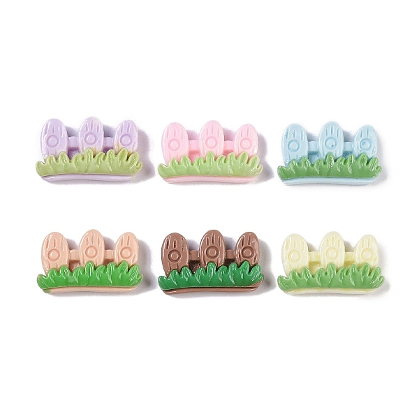 

PandaHall Opaque Resin Cabochons, Fence, Mixed Color, 11.5x19.5x5mm Resin Others Multicolor
