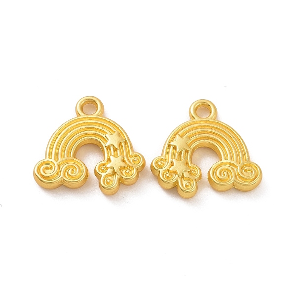 

PandaHall Rack Plating Alloy Pendants, Cloud with Star Charms, Matte Gold Color, 13.5x14x2.5mm, Hole: 1.2mm Alloy Cloud