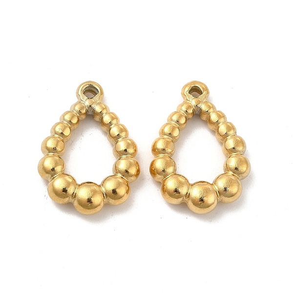 

PandaHall Ion Plating(IP) 304 Stainless Steel Pendants, Teardrop Charm, Real 18K Gold Plated, 22.5x16x4mm, Hole: 1.5mm 304 Stainless Steel...