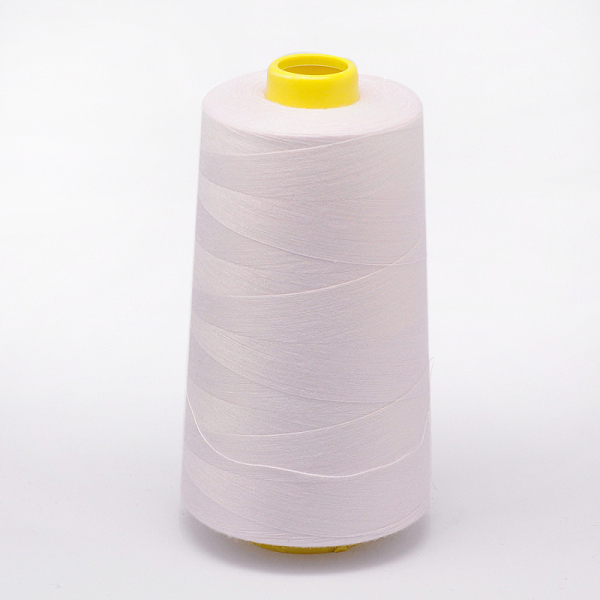 

PandaHall 100% Spun Polyester Fibre Sewing Thread, White, 0.1mm, about 5000yards/roll Polyester White