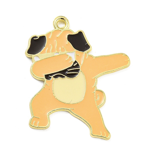 

PandaHall Cartoon Alloy Enamel Pendants, Golden, Dog, 32.5x29x1.3mm, Hole: 2mm Alloy+Enamel Dog Black