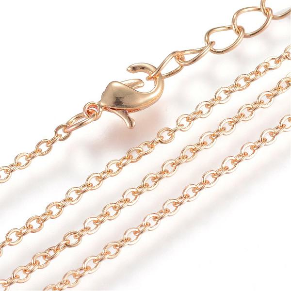 

PandaHall Iron Cable Chains Necklace Making, with Lobster Clasps, Soldered, Golden, 17.7 inch(45cm) Iron