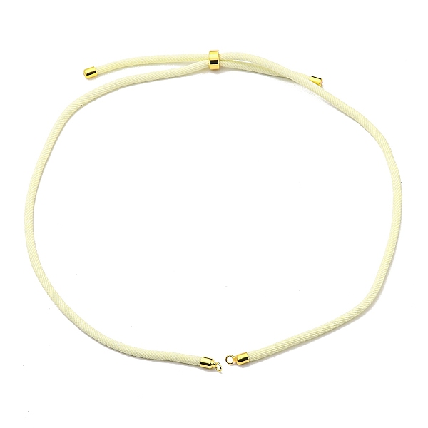 

PandaHall Nylon Cords Necklace Making, with Golden Brass Findings, Long-Lasting Plated, Light Goldenrod Yellow, 22~22.8 inch(56~58cm), Hole...