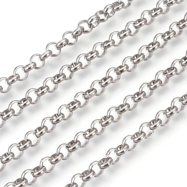 

PandaHall 304 Stainless Steel Rolo Chains, Belcher Chain, Unwelded, Stainless Steel Color, 6mm 304 Stainless Steel