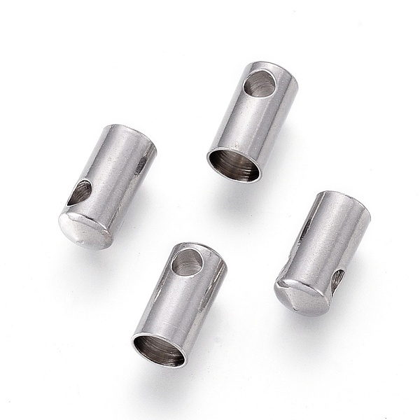 

PandaHall 304 Stainless Steel Cord Ends, End Caps, Column, Stainless Steel Color, 9.5x4.5mm, Hole: 2mm, Inner Diameter: 4mm 304 Stainless...