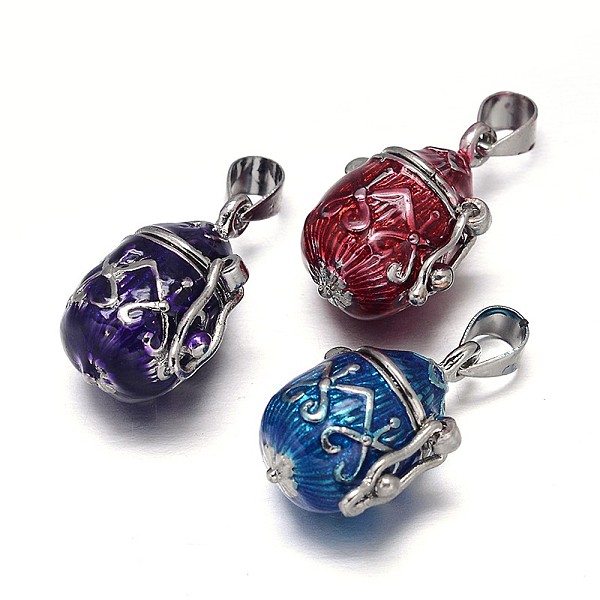 

PandaHall Enamel Pot Rack Plating Brass Prayer Box Pendants, Wish Box, Mixed Color, 22x16x12mm, Hole: 5x3mm Brass Multicolor