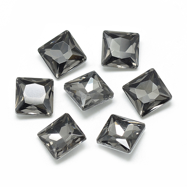 

PandaHall Pointed Back Glass Rhinestone Cabochons, Back Plated, Faceted, Square, Gray, 8x8x3.5mm Glass Rhinestone Square Gray