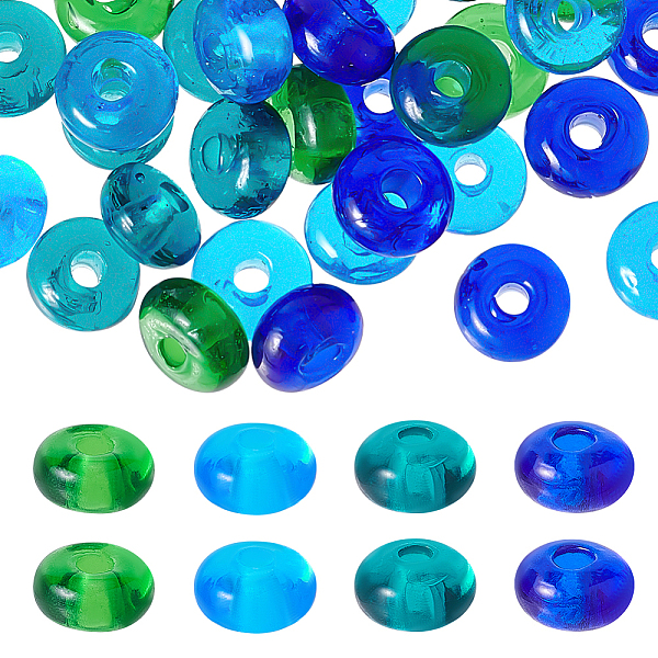 

PandaHall 48 Pcs 4 Colors Frosted See Glass Beads, 2mm Matte Loose Spacer Beads, Deep Blue/Purple/Green Light Blue Abacus Glass Beads for..., Multicolor
