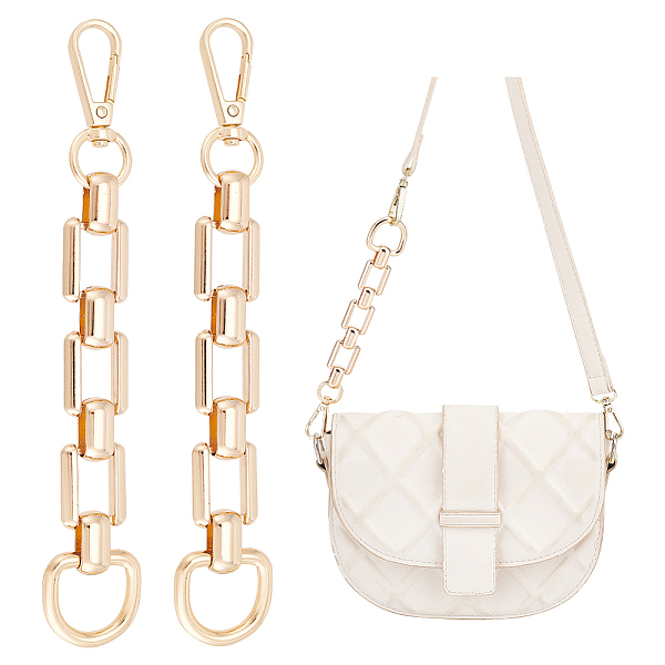 

PandaHall UNICRAFTALE 2Pcs Bag Extender Chain Alloy Purse Strap Extender for Shoulder Bag Light Gold 18cm Bag Chain Strap Extender...