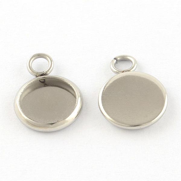

PandaHall 304 Stainless Steel Pendant Cabochon Settings, Plain Edge Bezel Cups, Flat Round, Stainless Steel Color, Tray: 8mm, 12x10x1.5mm...