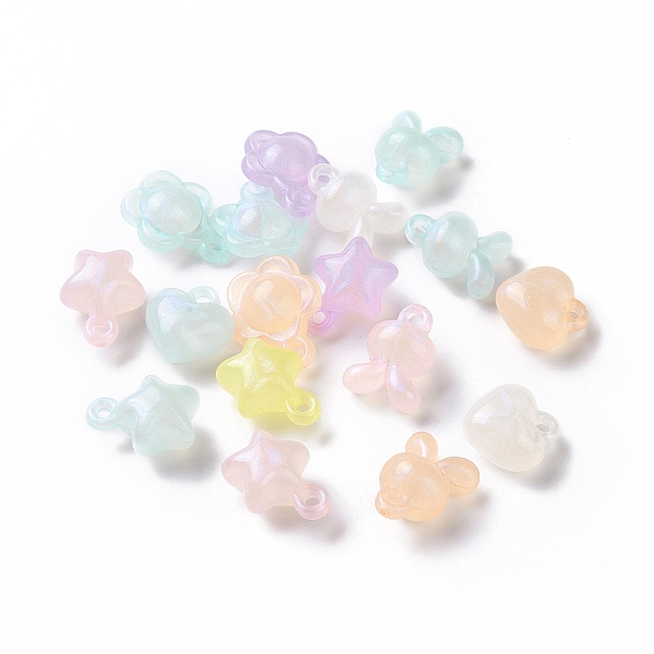 

PandaHall Luminous Acrylic Pendants, Glow In The Dark, Mixed Shapes, Mixed Color, 18~23x15~18.5x10~12mm, Hole: 2mm, about 300pcs/500g..., Multicolor