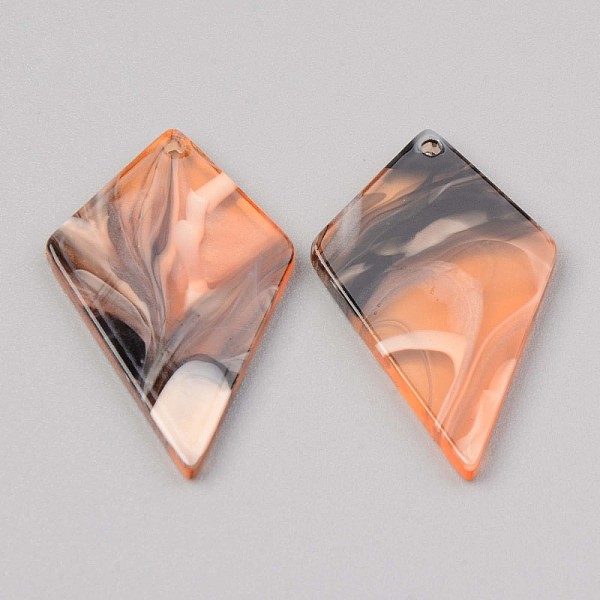 

PandaHall Acrylic Pendants, Kite, Dark Orange, 34.5x21x2mm, Hole: 1.5mm Acrylic Others