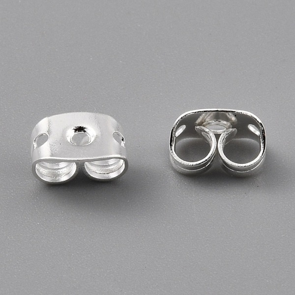 

PandaHall Brass Friction Ear Nuts, Ear Locking Earring Backs for Post Stud Earrings, with 3 Holes, 925 Sterling Silver Plated, 6x4.5x3.5mm...