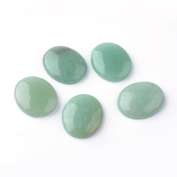 

PandaHall Natural Green Aventurine Cabochons, Oval, 29~30x24.5x6.5~7mm Green Aventurine Oval
