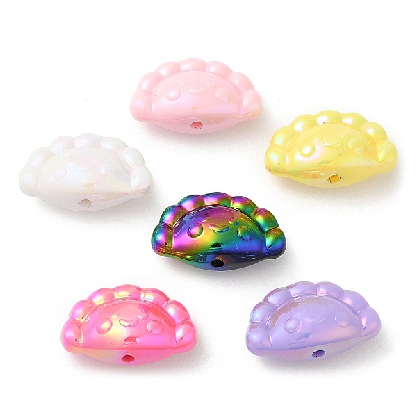

PandaHall UV Plating Opaque Acrylic Beads, Luminous Beads, Iridescent, Dumpling with Face, Mixed Color, 18x29x12.5mm, Hole: 2.5mm Acrylic..., Multicolor
