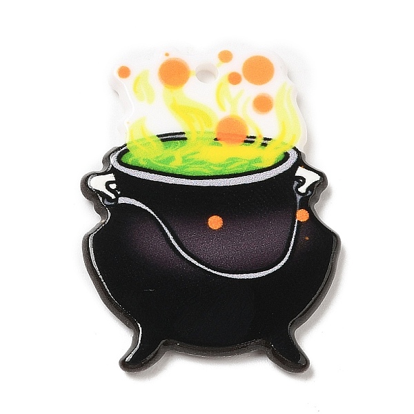 

PandaHall Halloween Themed Acrylic Pendants, Bottle, 32x24x2mm, Hole: 2mm Acrylic Bottle Black