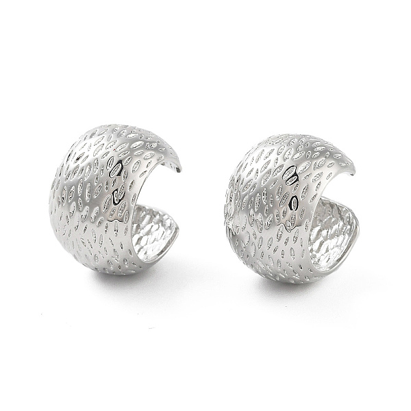 

PandaHall Brass Thick Cuff Earrings, Long-Lasting Plated, Cadmium Free & Lead Free, Platinum, 20.5x14mm Brass